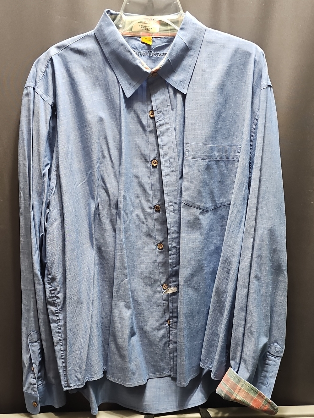 Tailor Vintage Light Blue Men's Button-Down Shirt